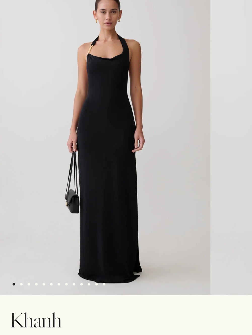 Meshki Khanh slinky halter maxi dress